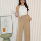 Shanti Pleated Long Pants (Brown)