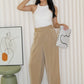 Shanti Pleated Long Pants (Brown)