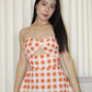 Adonia Bare Back Dress (Orange)