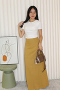 Chammer Cotton Maxi Skirt (Brown)