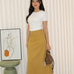 Chammer Cotton Maxi Skirt (Brown)