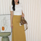Chammer Cotton Maxi Skirt (Brown)