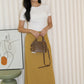 Chammer Cotton Maxi Skirt (Brown)