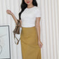 Chammer Cotton Maxi Skirt (Brown)