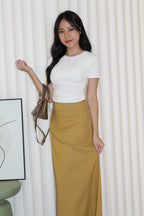 Chammer Cotton Maxi Skirt (Brown)