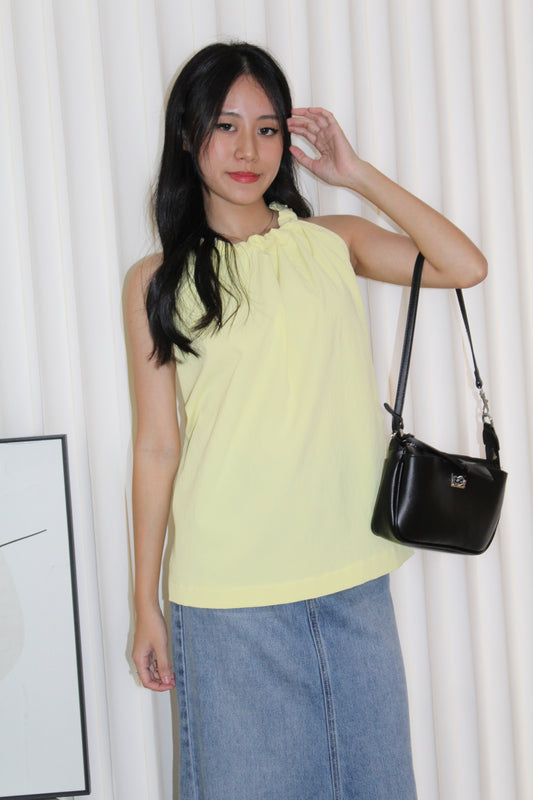 Gigi Braid Halter Top (Yellow)