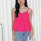 Phyllis Flare Cami Top (Pink)