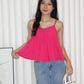 Phyllis Flare Cami Top (Pink)