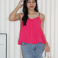 Phyllis Flare Cami Top (Pink)