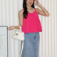 Phyllis Flare Cami Top (Pink)