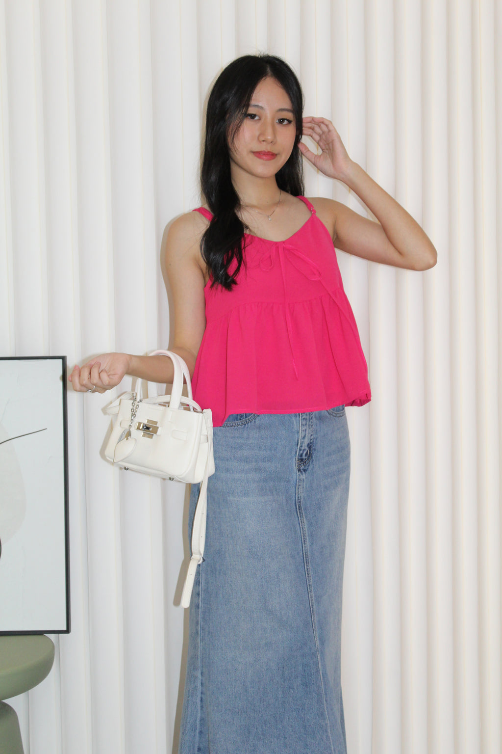 Phyllis Flare Cami Top (Pink)