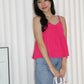 Phyllis Flare Cami Top (Pink)
