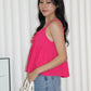Phyllis Flare Cami Top (Pink)