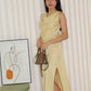 Wanetta Satin Top (Yellow)