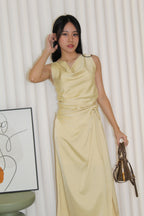 Wanetta Satin Skirt (Yellow)