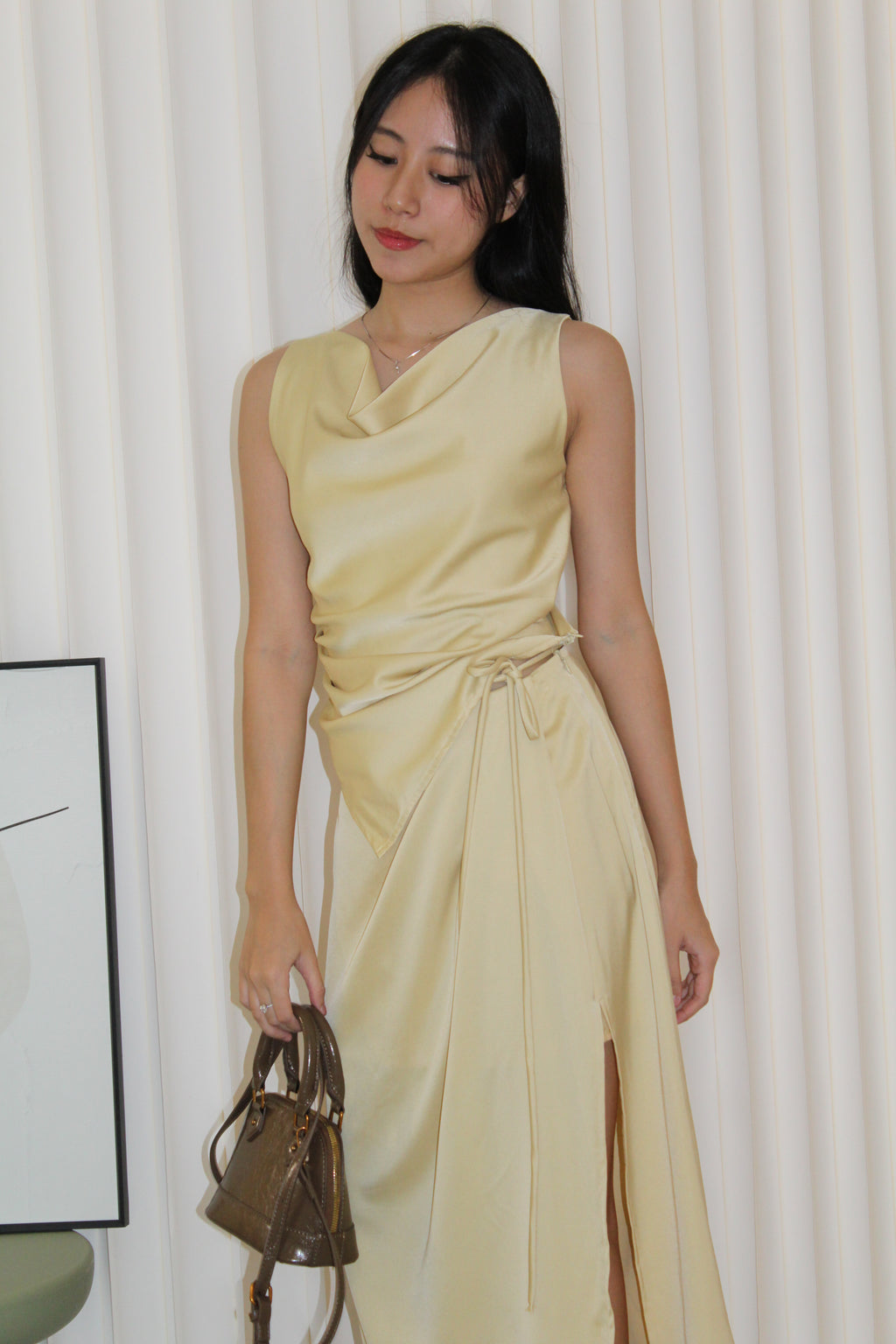 Wanetta Satin Skirt (Yellow)