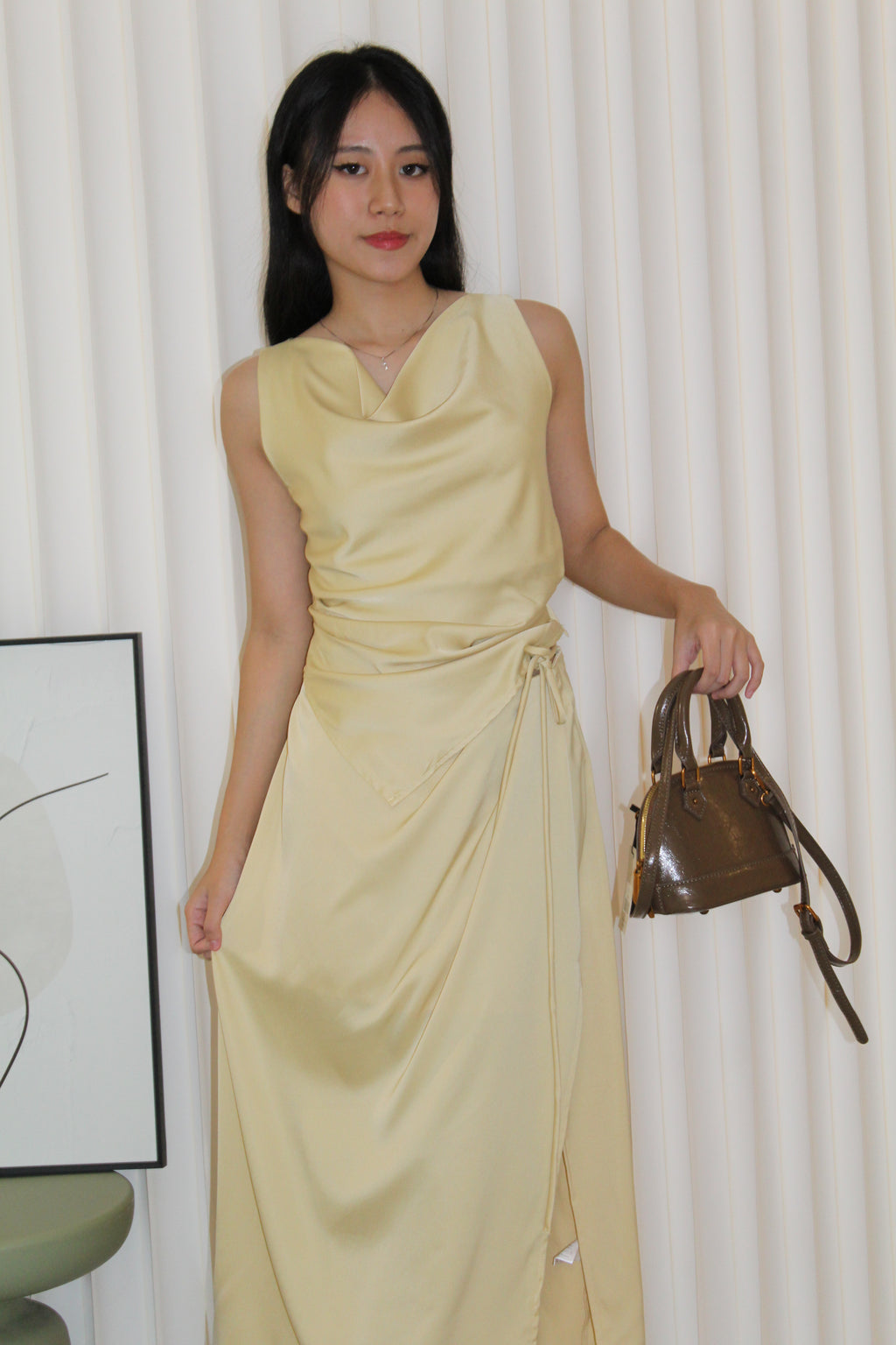 Wanetta Satin Skirt (Yellow)