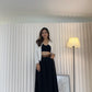 Briley Maxi Suit Skirt (Black)