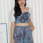 Luca Floral Two Piece Shorts Set (Dark Blue)