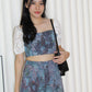 Luca Floral Two Piece Shorts Set (Dark Blue)