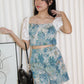 Luca Floral Two Piece Shorts Set (Dark Blue)