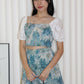 Luca Floral Two Piece Shorts Set (Dark Blue)
