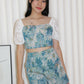 Luca Floral Two Piece Shorts Set (Dark Blue)