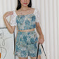 Luca Floral Two Piece Shorts Set (Dark Blue)