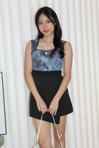 Lamer Printed Romper (Black)
