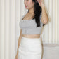 Patricia Padded Crop Top (Grey)