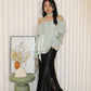 Daniela Satin Lace Maxi Skirt (Black)