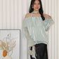 Marley Off Shoulder Long Sleeve Top (Cream)