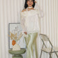 Marley Off Shoulder Long Sleeve Top (Cream)