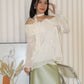 Marley Off Shoulder Long Sleeve Top (Cream)