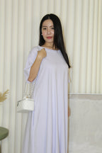 Becca Casual Cotton Maxi Dress (Lilac)