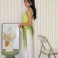 Danna Asymmetric Satin Maxi Dress