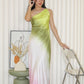Danna Asymmetric Satin Maxi Dress