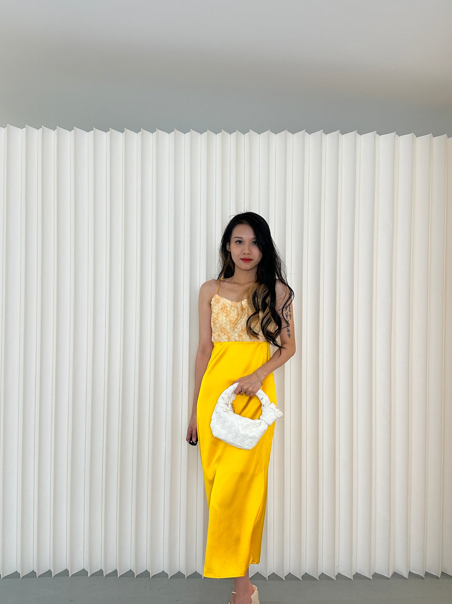 Sandrea Midi Dress (Yellow)