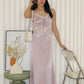 Gianna Satin Midaxi Dress (Lilac)