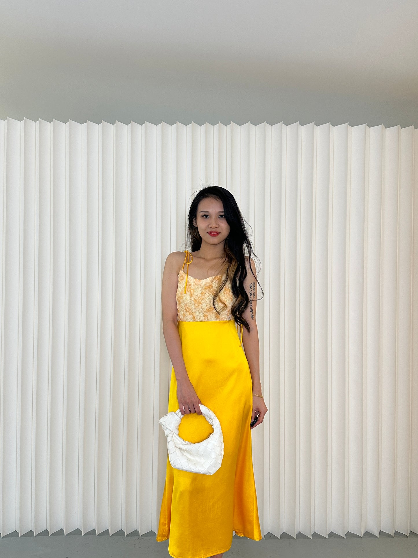 Sandrea Midi Dress (Yellow)