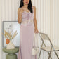 Gianna Satin Midaxi Dress (Lilac)