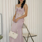 Gianna Satin Midaxi Dress (Lilac)