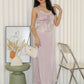 Gianna Satin Midaxi Dress (Lilac)