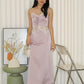 Gianna Satin Midaxi Dress (Lilac)