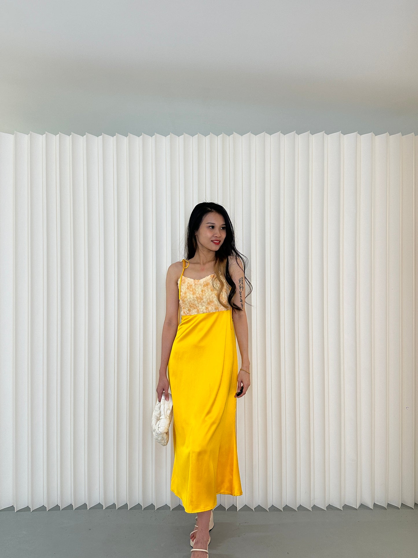 Sandrea Midi Dress (Yellow)