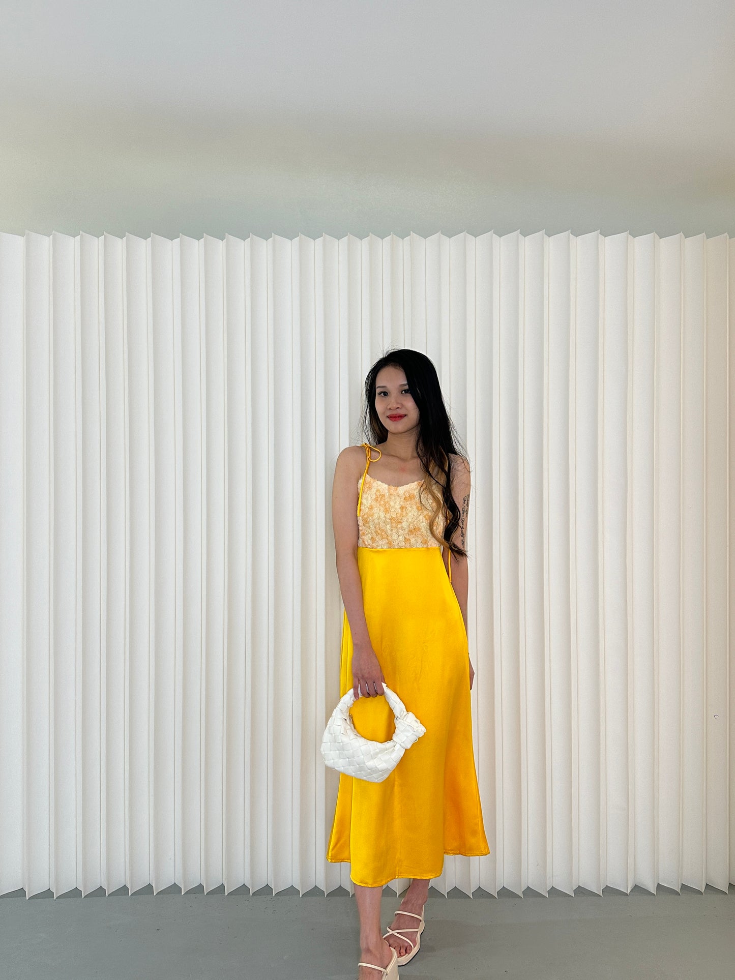 Sandrea Midi Dress (Yellow)