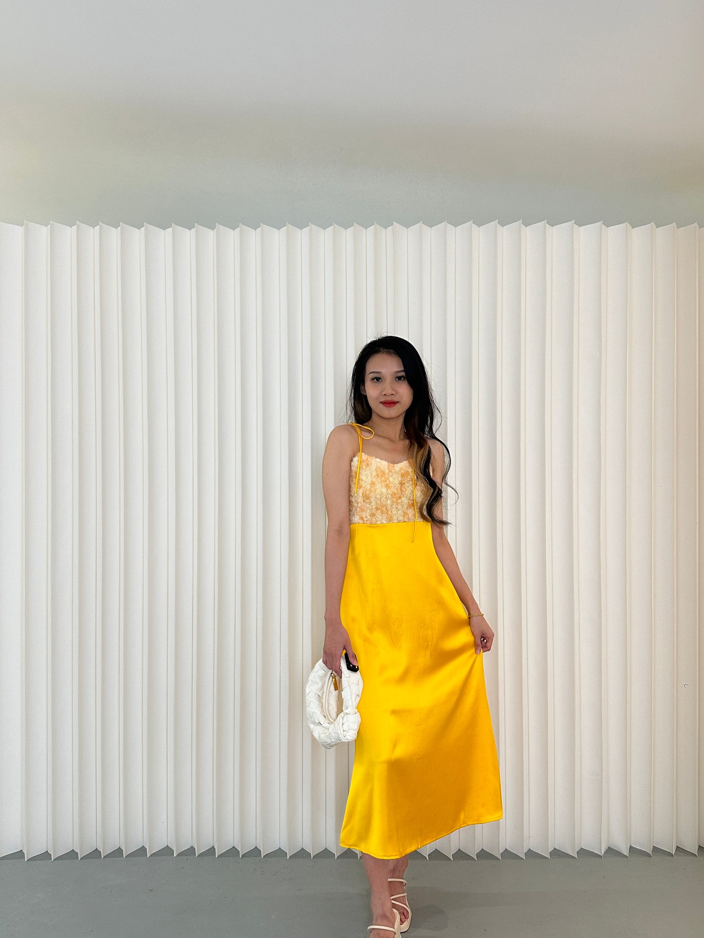 Sandrea Midi Dress (Yellow)