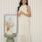 Jaelyn Halter Midi Dress (Cream)