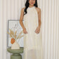 Jaelyn Halter Midi Dress (Cream)