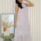 Jaelyn Halter Midi Dress (Lilac)